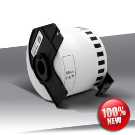 Taśma Brother DK-22205 BLACK on WHITE 24inks 30,48m (62mm)