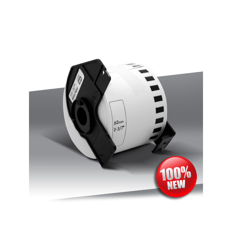 Taśma Brother DK-22205 BLACK on WHITE 24inks 30,48m (62mm)