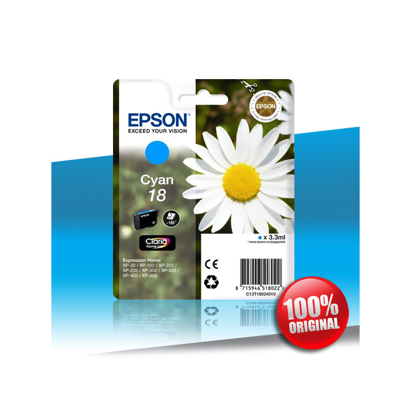 Tusz Epson 20/201/20x/40x XP (T1802) CYAN 3,3ml