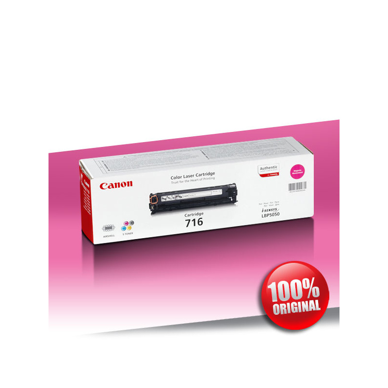 Toner Canon 716 CRG (LBP 5050) MAGENTA Oryginalny 1500str Toner Canon 716 CRG (LBP 5050) MAGENTA Oryginalny 1500str