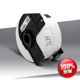 Taśma Brother DK-11208 BLACK on WHITE 24inks 400szt (38x90mm