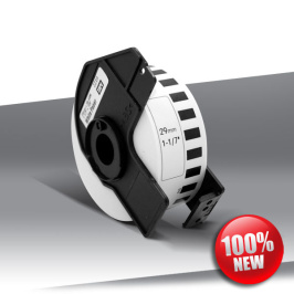 Taśma Brother DK-22210 BLACK on WHITE 24inks 30,48m (29mm)