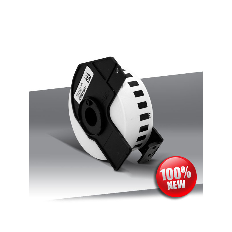 Taśma Brother DK-22214 BLACK on WHITE 24inks 30,48m (12mm)