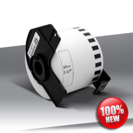 Taśma Brother DK-44205 BLACK on WHITE 24inks 30,48m (62mm)