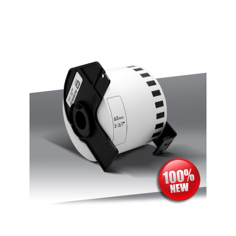 Taśma Brother DK-44205 BLACK on WHITE 24inks 30,48m (62mm)