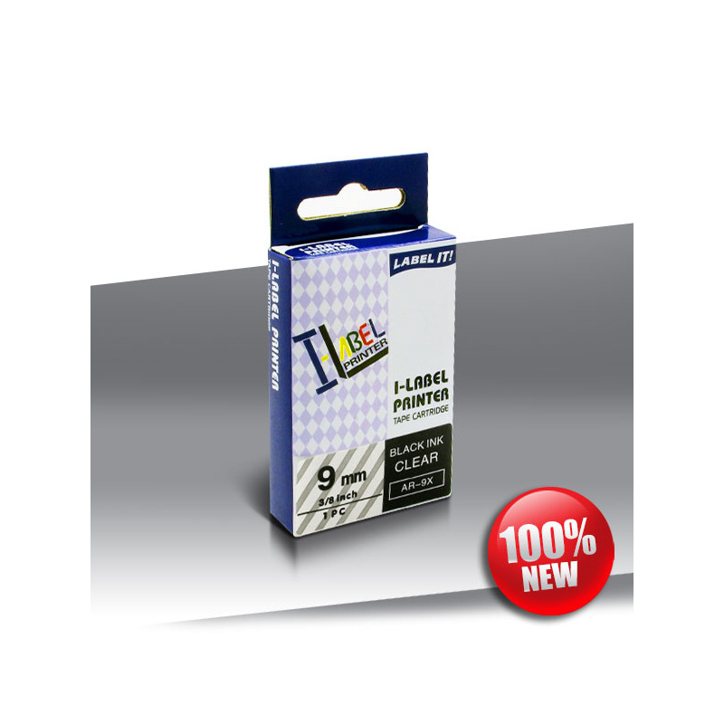 Taśma Casio XR-9X1 BLACK on CLEAR 24inks 9mm Taśma Casio XR-9X1 BLACK on CLEAR 24inks 9mm