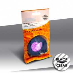 Taśma Dymo Letratag 12268 BLACK on CLEAR 24inks 12mm