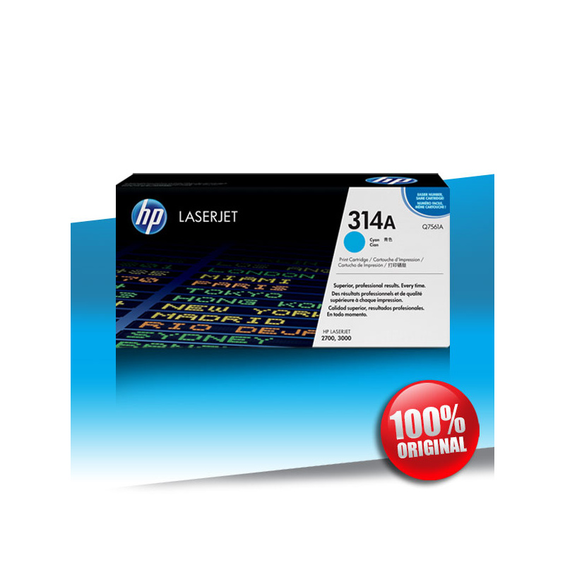 Toner HP 314A (3000) CLJ CYAN Oryginalny 3,5K Toner HP 314A (3000) CLJ CYAN Oryginalny 3,5K