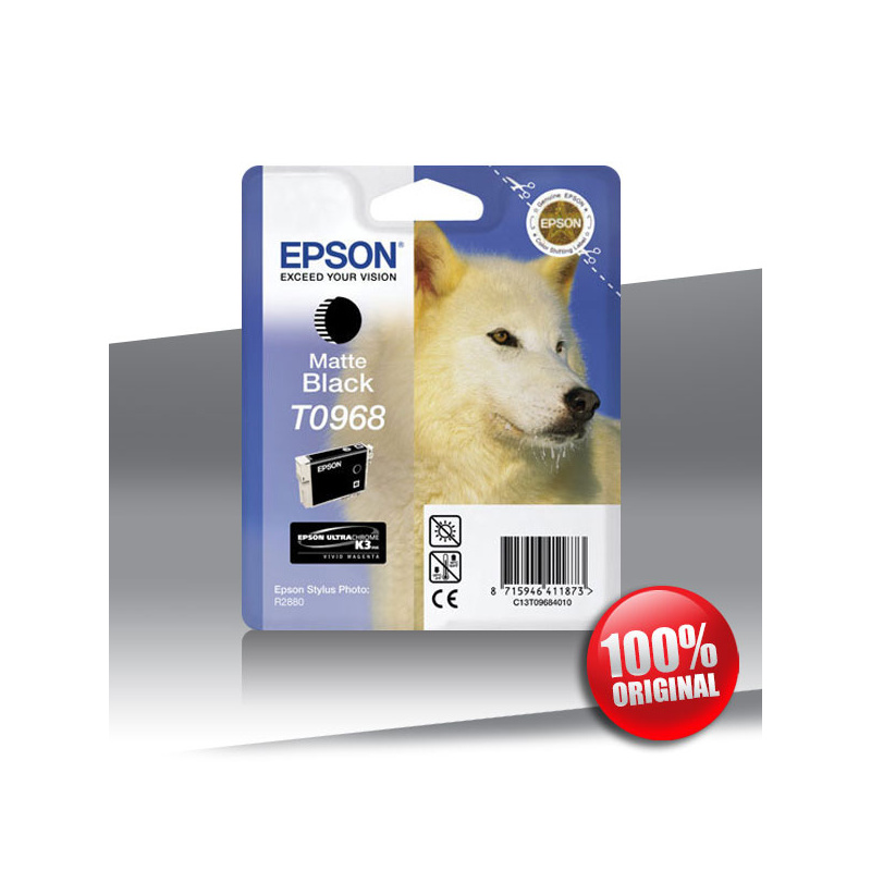 Tusz Epson 2880 SPh R (T0968) MATT BLACK 11,4ml Tusz Epson 2880 SPh R (T0968) MATT BLACK 11,4ml