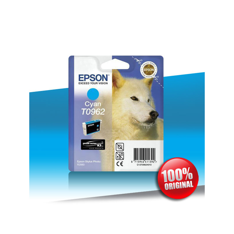 Tusz Epson 2880 SPh R (T0962) CYAN 11,4ml Tusz Epson 2880 SPh R (T0962) CYAN 11,4ml