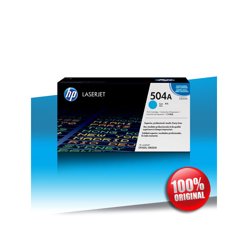 Toner HP 504A (3520) CP CLJ CYAN Oryginalny 7K Toner HP 504A (3520) CP CLJ CYAN Oryginalny 7K