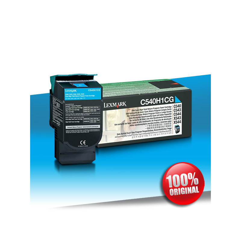 Toner Lexmark C540/X544 CYAN Oryginalny 2K Toner Lexmark C540/X544 CYAN Oryginalny 2K