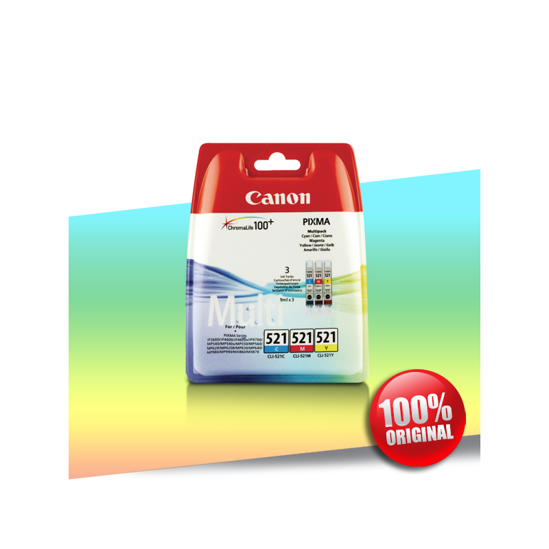 Tusz Canon 521 CLI (C,M,Y) 3x9ml