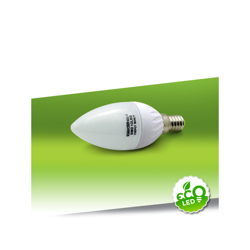 ŻARÓWKA LED E14-4W CIEPŁA BIAŁA 12LED 2835SMD PIKO