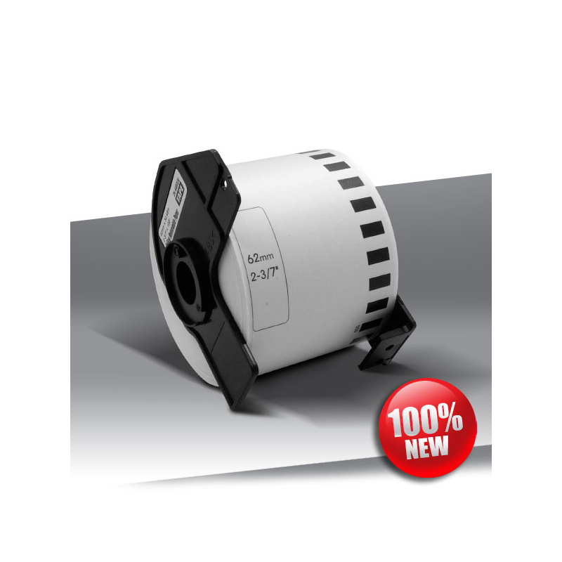 Taśma Brother DK-44605 BLACK on YELLOW 24inks 30,48m (62mm)