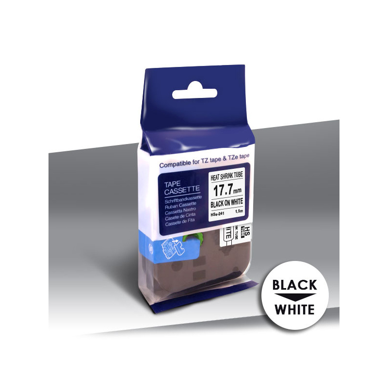 Rurka Brother HSe-241 BLACK on WHITE 24inks 17,7mm