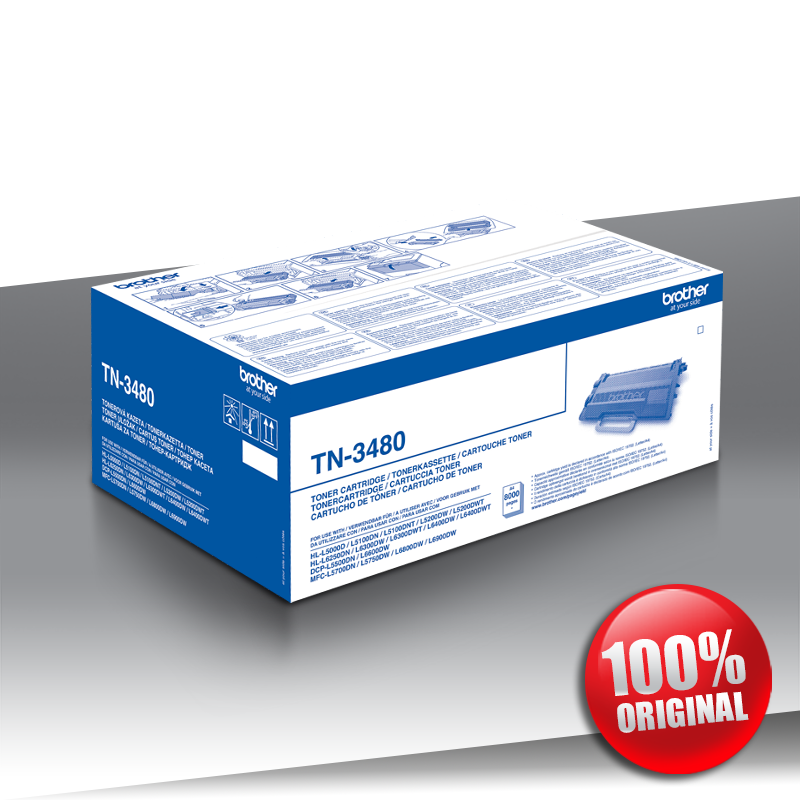 Toner Brother TN 3480 (HL-L5000D) BLACK Oryginalny 8K