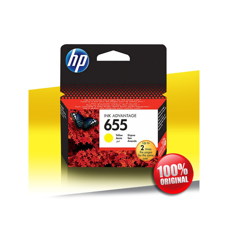 Tusz HP 655 YELLOW 14ml