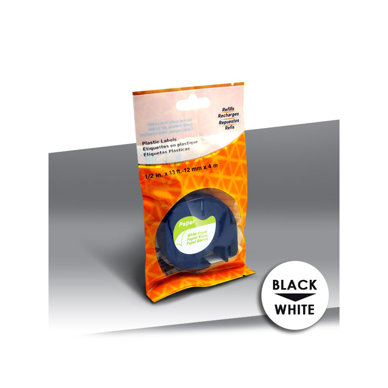 Taśma Dymo Letratag 59421 BLACK on WHITE 24inks 12mm